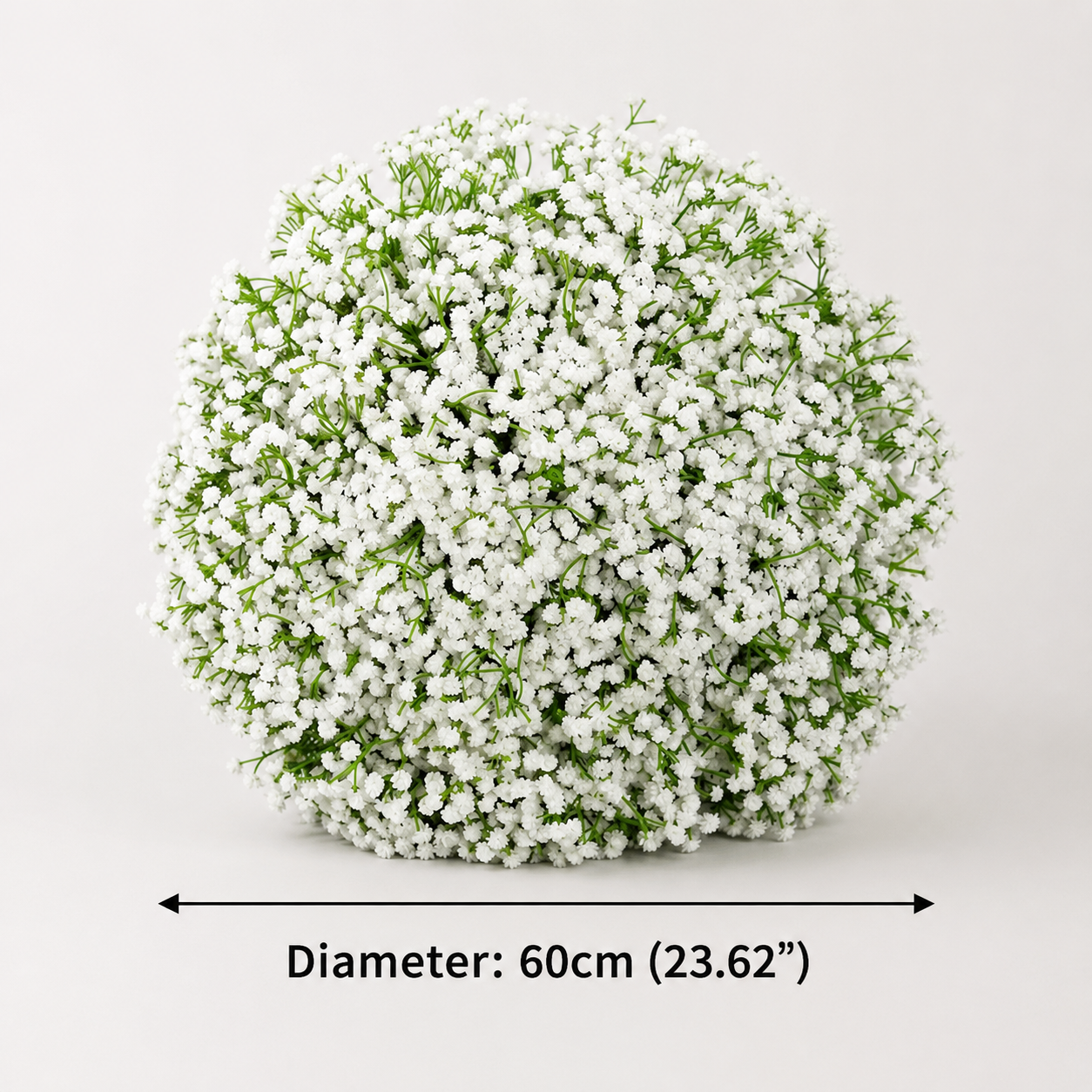 Baby's Breath Kissing Ball for Wedding Arch Decor,   19.69 IN / 50CM Diameter
