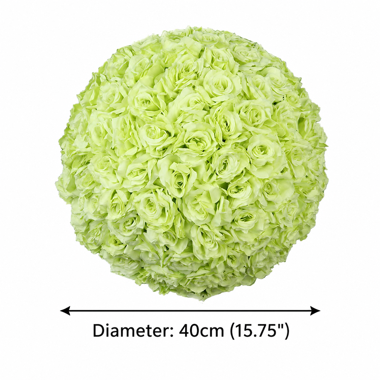  Artificial Rose Flower Ball, Wedding Arch Decor, Lime Green, 40CM