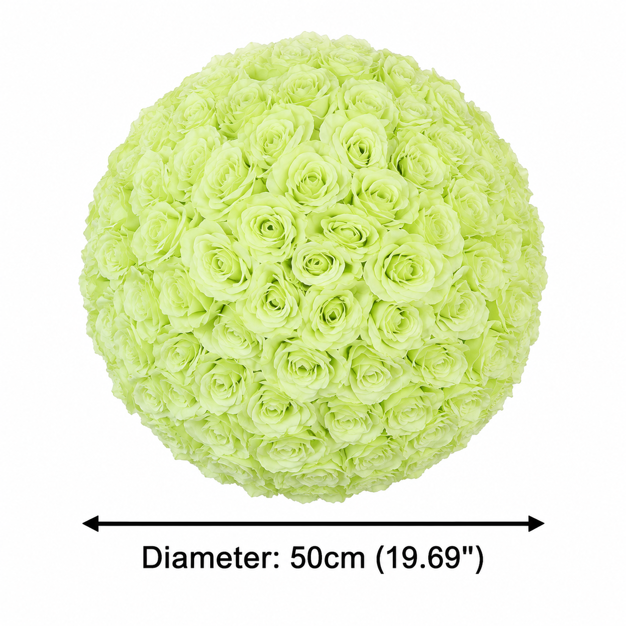 Artificial Rose Flower Ball, Wedding Arch Decor, Lime Green, 50CM