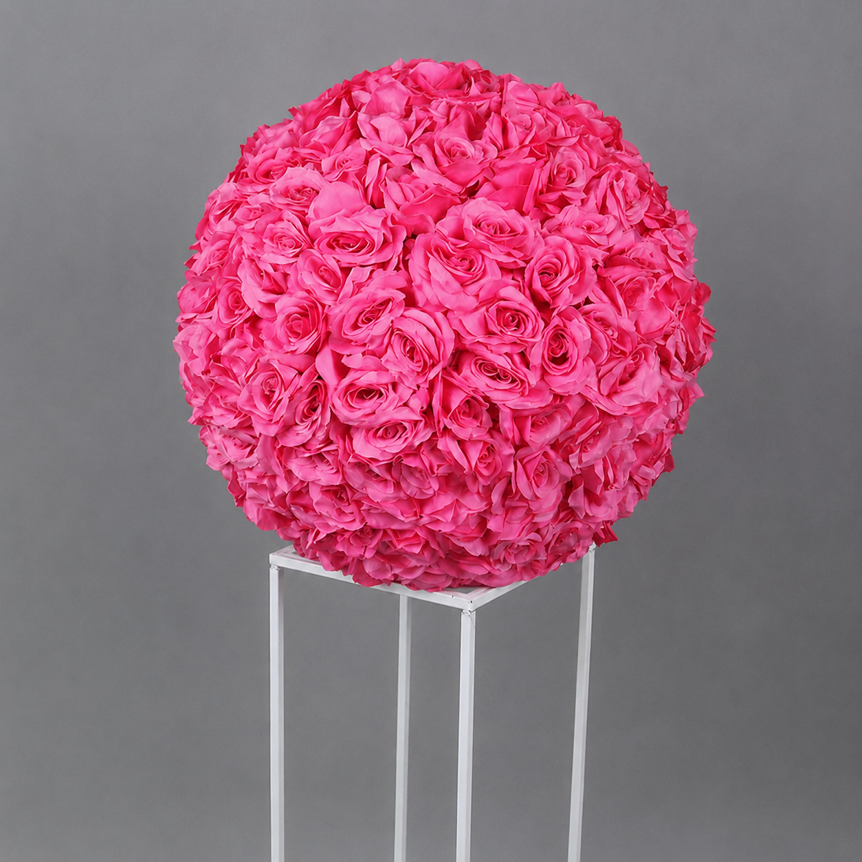 Artificial Rose Flower Ball, Wedding Arch Decor, Hot Pink, 40CM