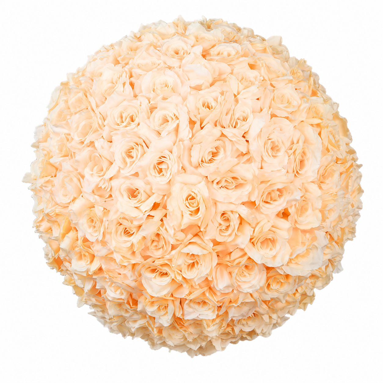 Artificial Rose Flower Ball, Wedding Arch Decor, Champagne, 40CM