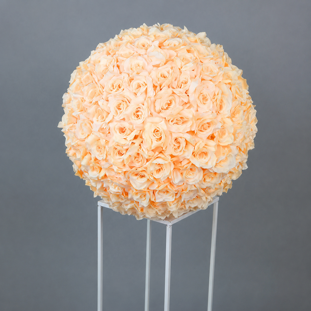 Artificial Rose Flower Ball, Wedding Arch Decor, Champagne, 40CM