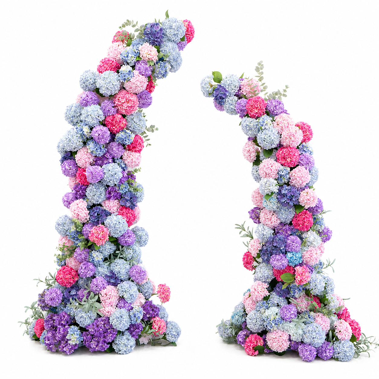 2-Piece Artificial Hydrangea Arch Set for Weddings and Events