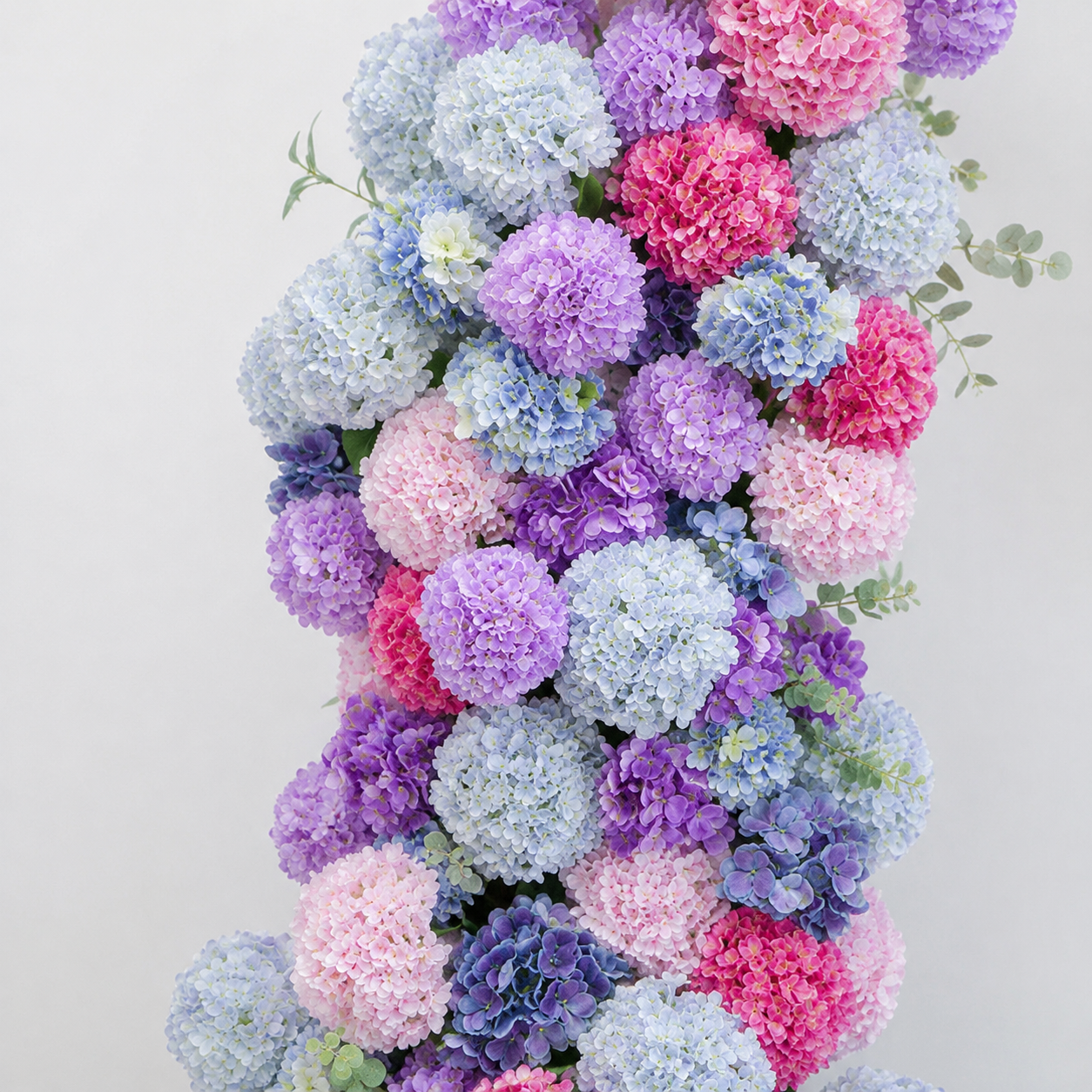 2-Piece Artificial Hydrangea Arch Set for Weddings and Events