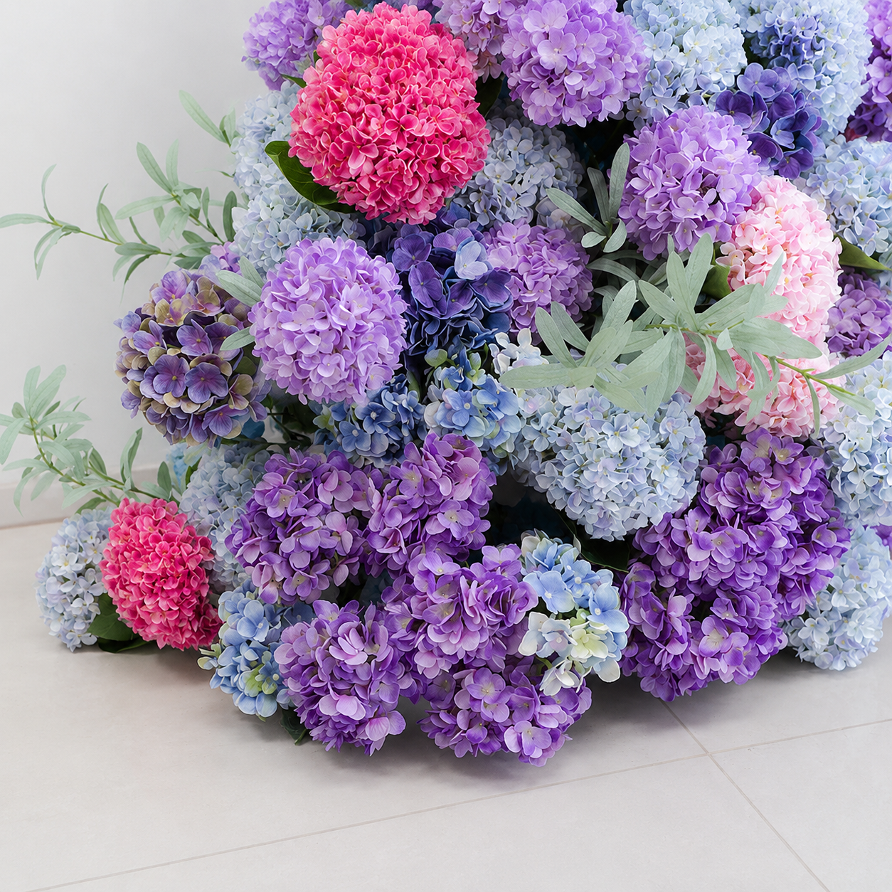 2-Piece Artificial Hydrangea Arch Set for Weddings and Events