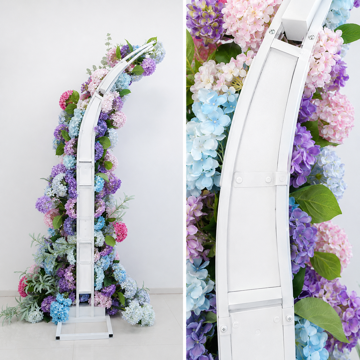 2-Piece Artificial Hydrangea Arch Set for Weddings and Events