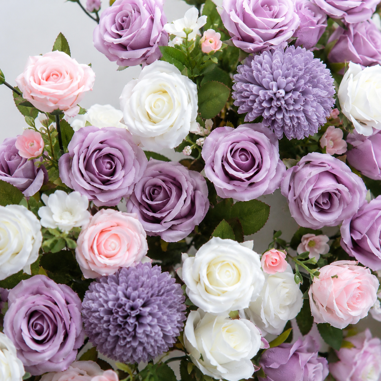 Artificial Round Flower Arch, 6.6 ft Wedding Backdrop Stand purple
