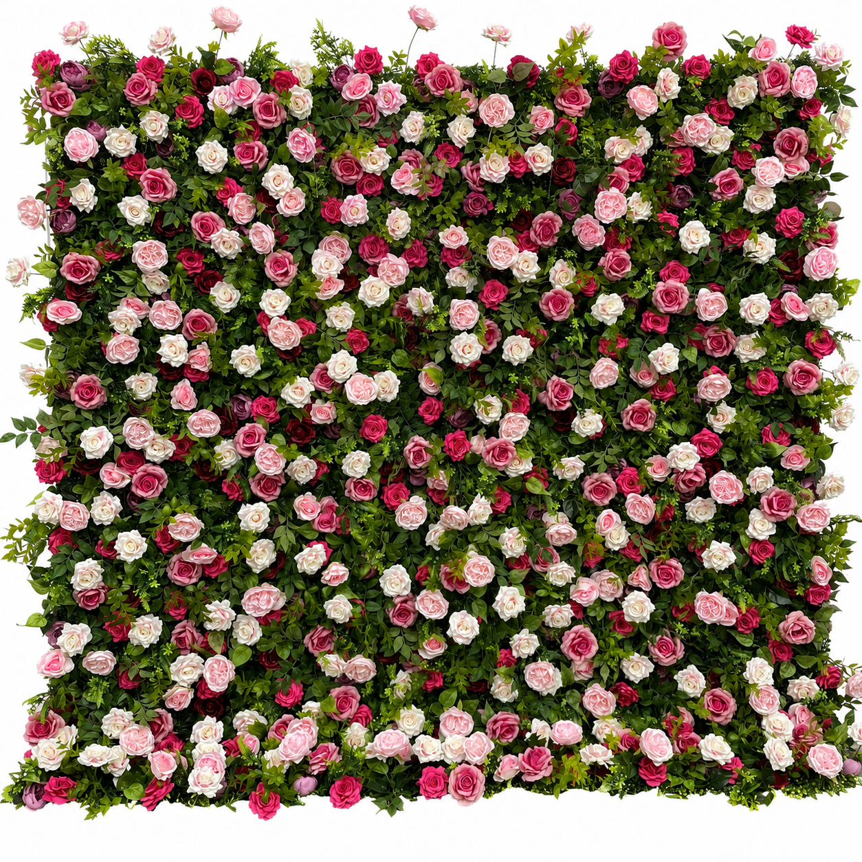 Blush Rose Greenery	Blush Rose Greenery Artificial Flower Wall Backdrop, 94.5 x 94.5 in