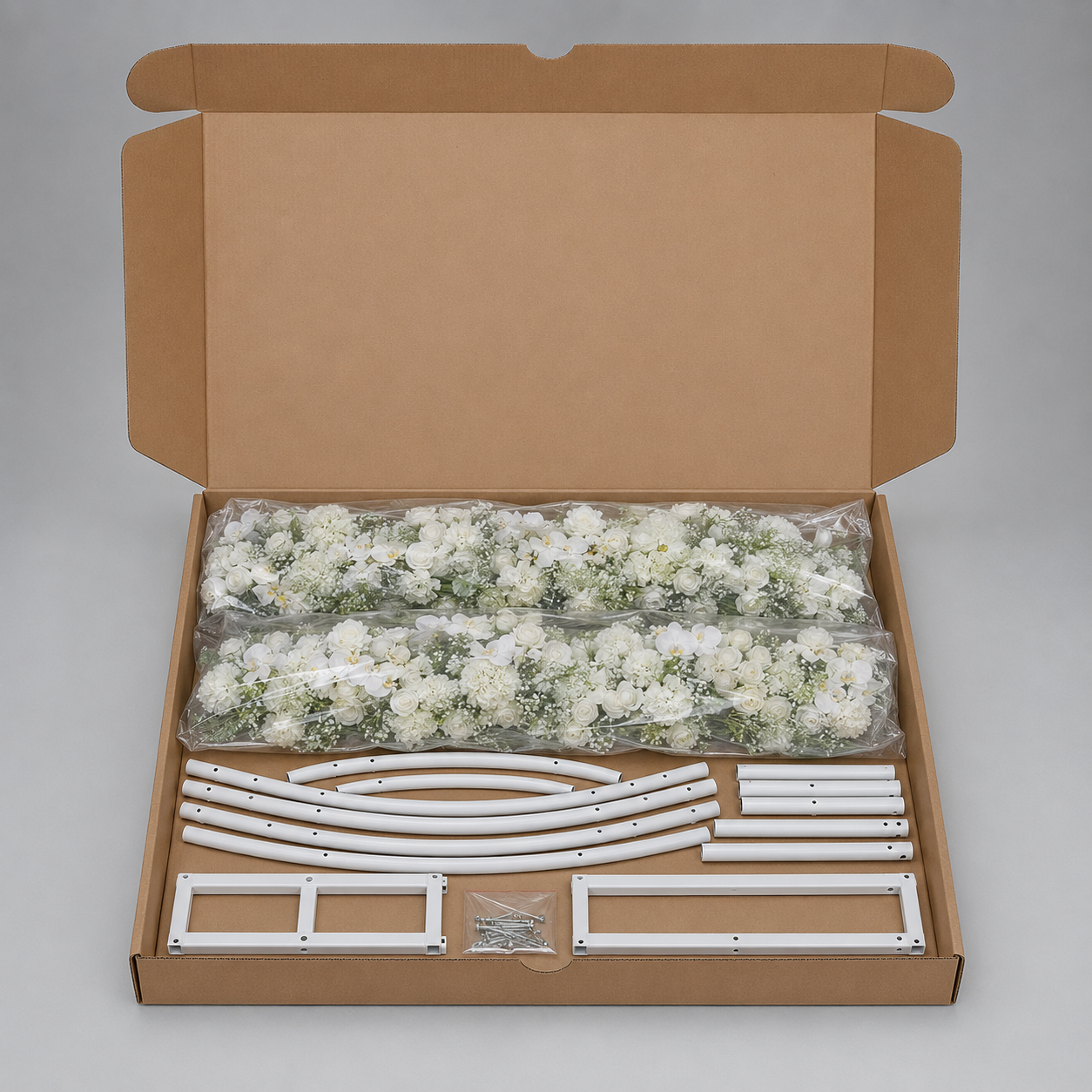 Artificial Flower Arch Set with Stand 5.9FT Wedding Backdrop Decor