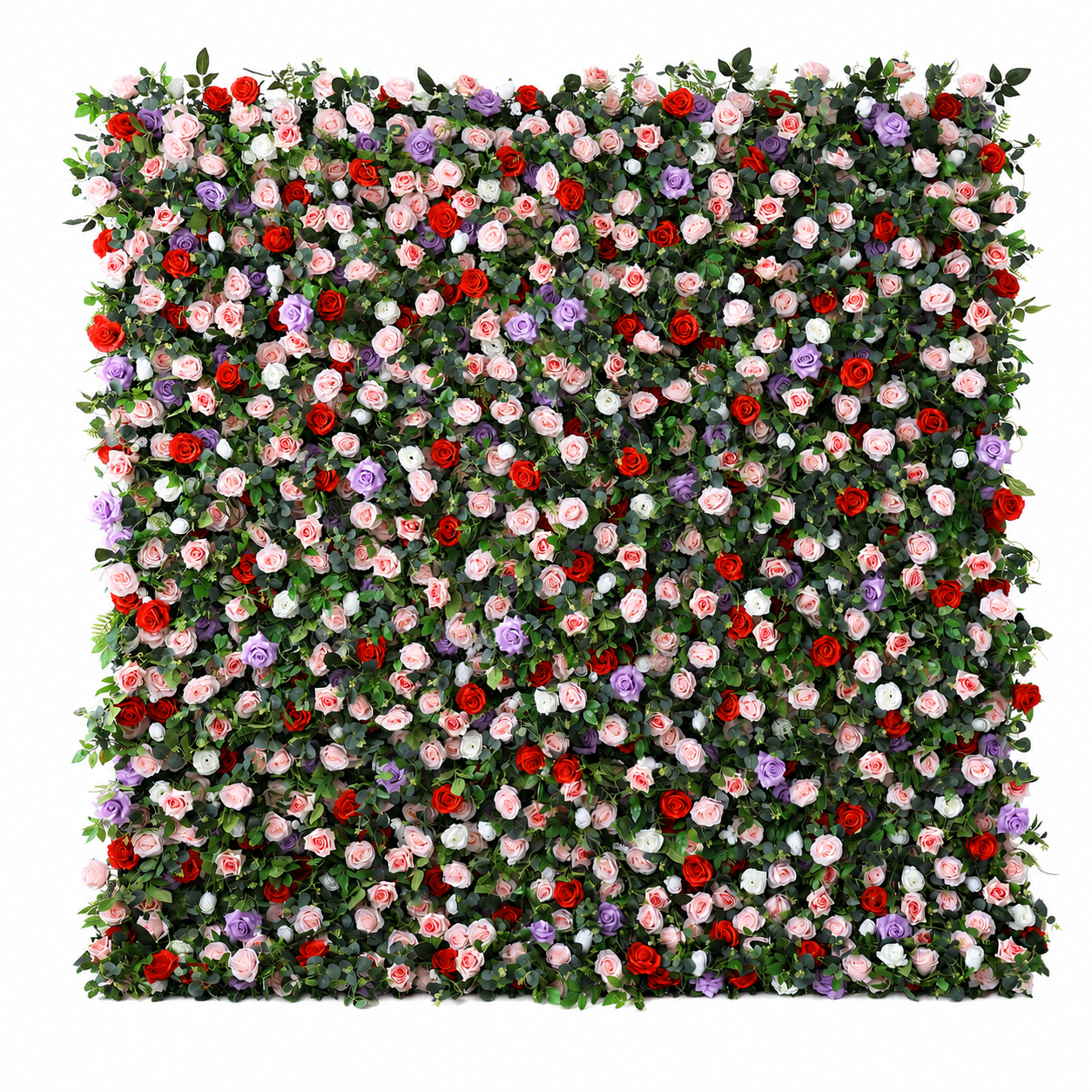 Multicolor Artificial Flower Wall Backdrop, 4 x 8 ft 8x8ft 10x10ft