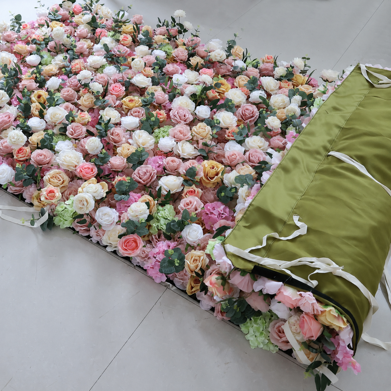 Blush Pink Artificial Flower Wall Backdrop, 4 x 8 ft 8x8ft 10x10ft 
