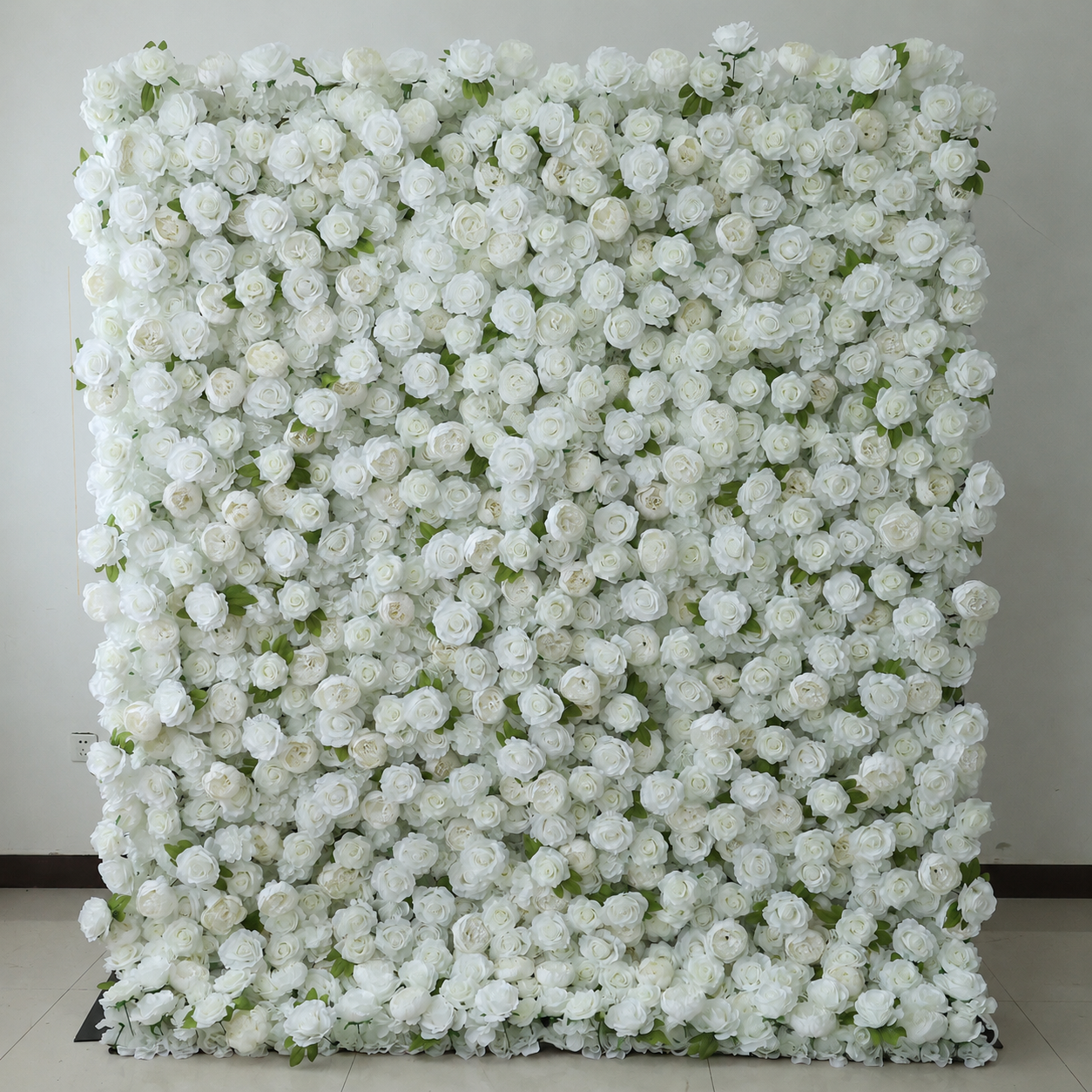 Generic White Rose Flower Wall Backdrop for Weddings, 4 x 8 ft,8x8ft,10x10ft