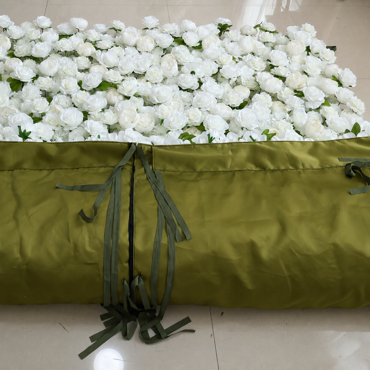 Generic White Rose Flower Wall Backdrop for Weddings, 4 x 8 ft,8x8ft,10x10ft