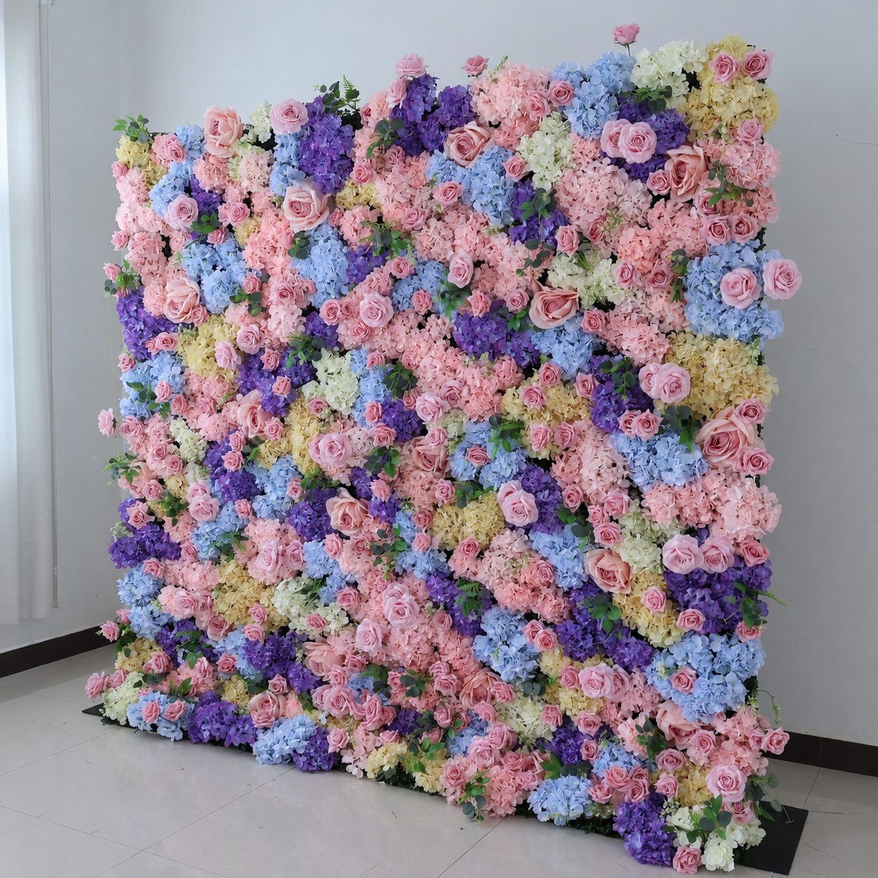Generic Pastel Pink Flower Wall Backdrop, 4 x 8 ft, 8 x 8 ft,10 x 10 ft