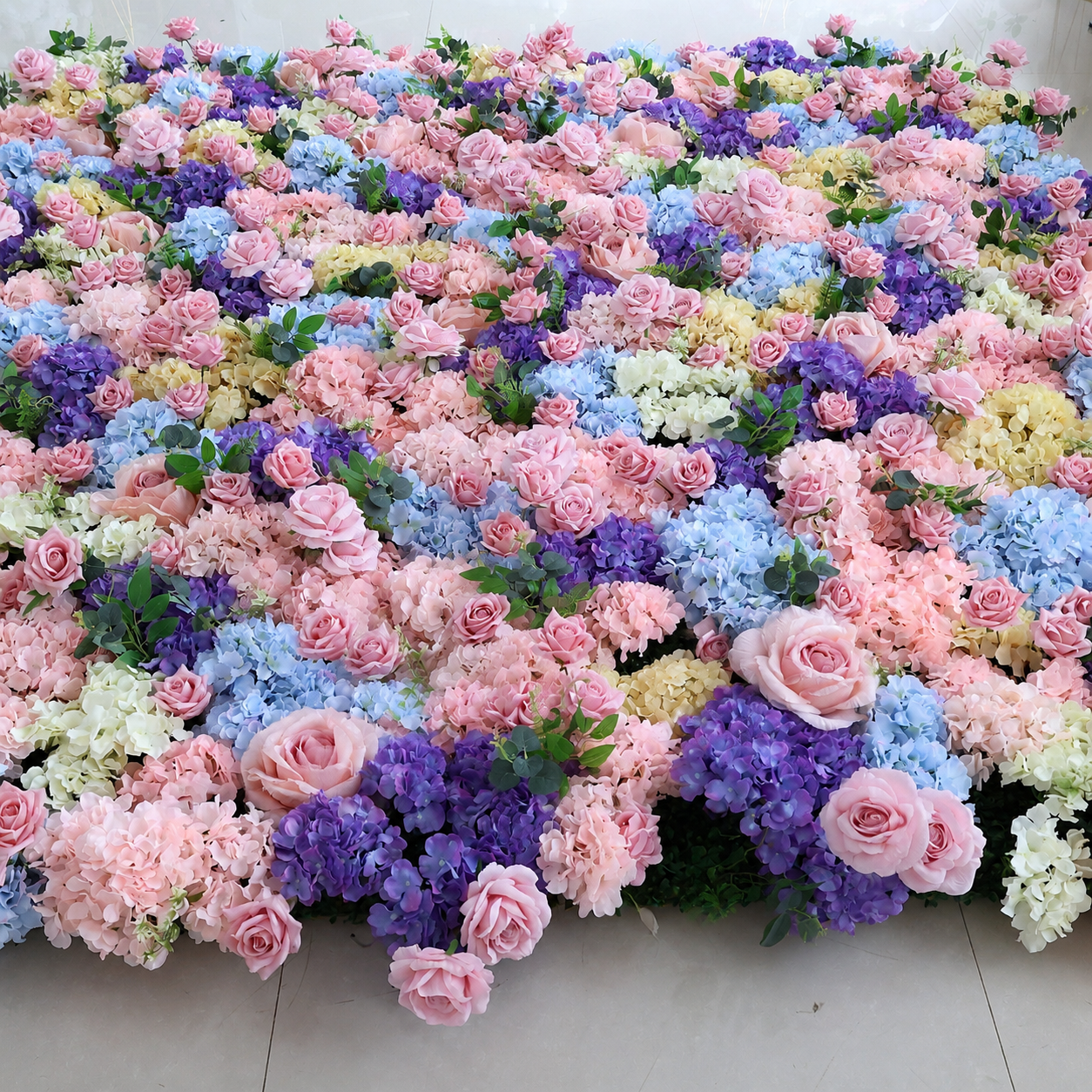 Generic Pastel Pink Flower Wall Backdrop, 4 x 8 ft, 8 x 8 ft,10 x 10 ft