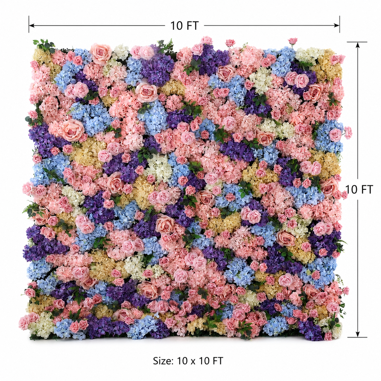 Generic Pastel Pink Flower Wall Backdrop, 4 x 8 ft, 8 x 8 ft,10 x 10 ft