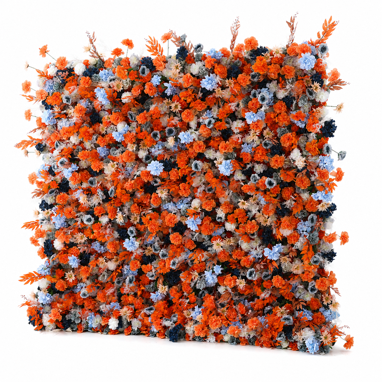 Generic Orange and Blue Flower Wall Backdrop, 4 x 8 ft,8 x 8ft,10 x 10ft