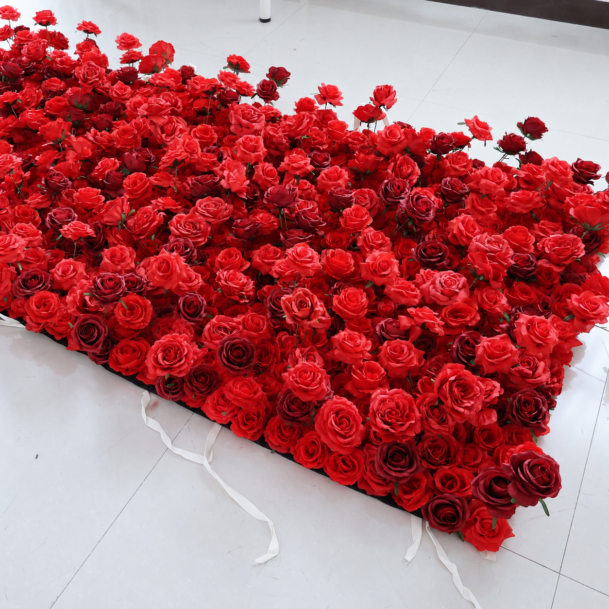 Red 5D Artificial Rose Flower Wall Backdrop for Weddings and Events 4x8ft,8x8ft,10x10ft