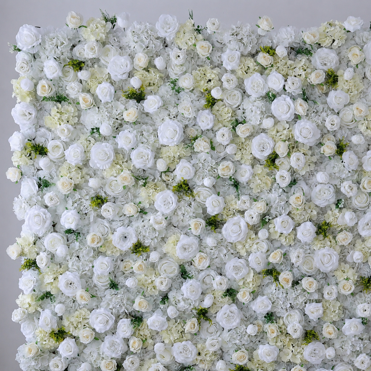  White 5D Artificial Flower Wall Backdrop, 1 Panel, No Stand 4x8 FT 8x8ft 10x10ft