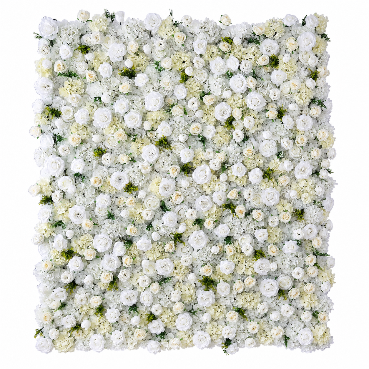  White 5D Artificial Flower Wall Backdrop, 1 Panel, No Stand 4x8 FT 8x8ft 10x10ft