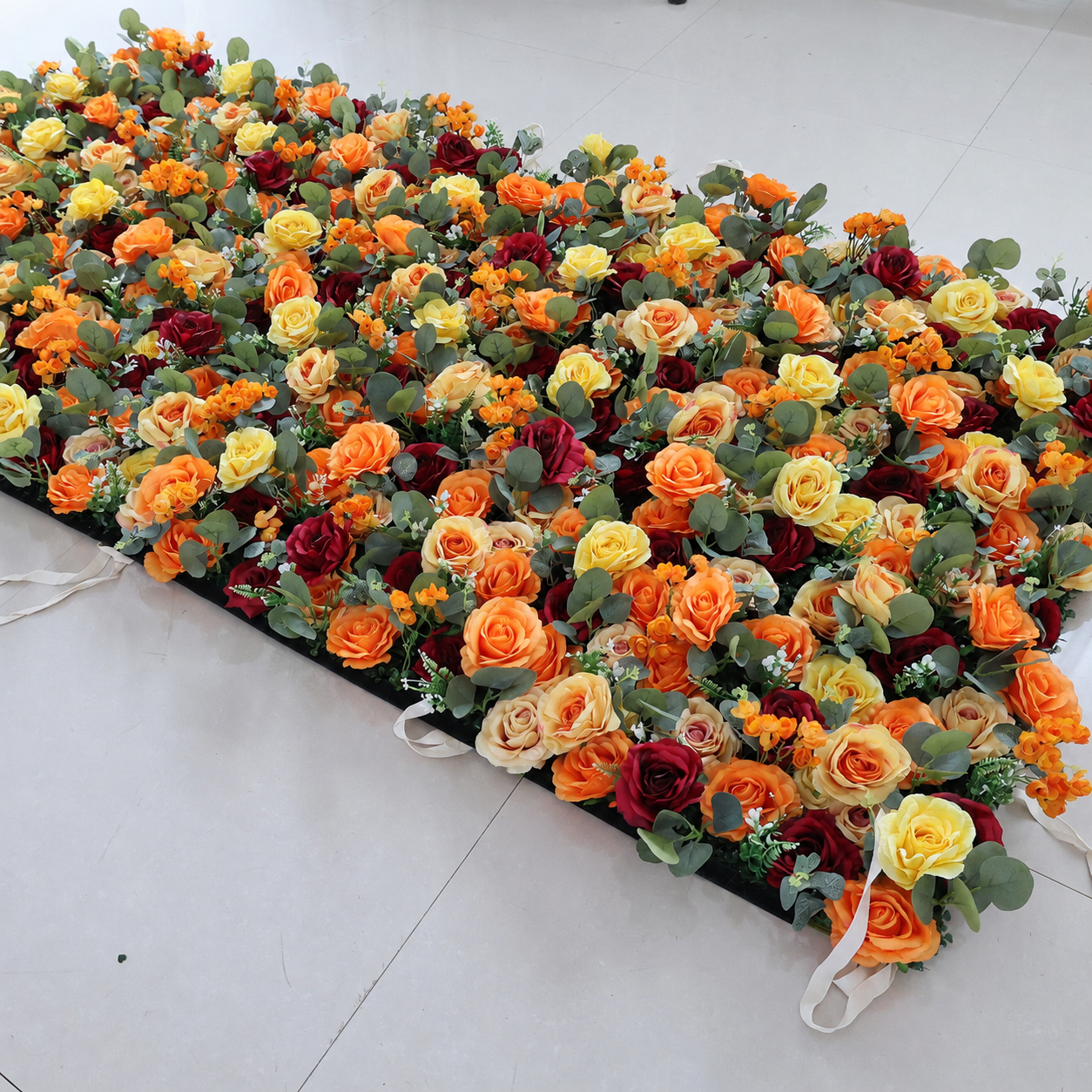 Orange 5D Artificial Flower Wall Backdrop for Weddings and Events 4x8ft 8x8ft 10x10ft