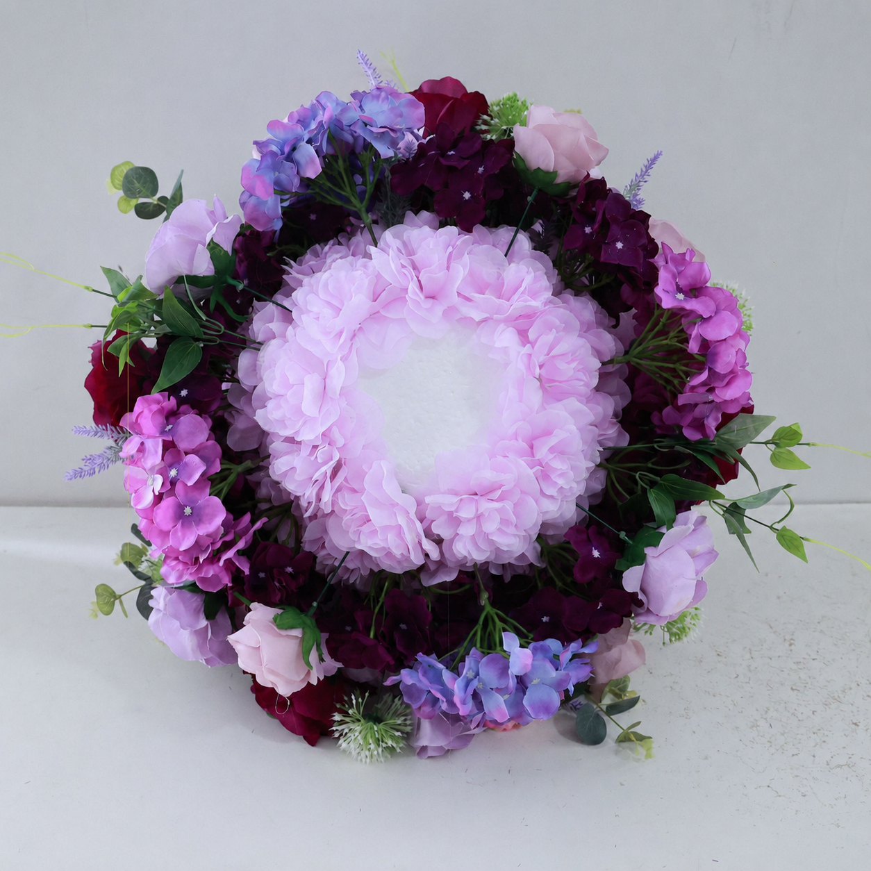 Artificial Flower Ball, Burgundy Purple Wedding Decor, Stand Not Included 50cm 60cm 70cm