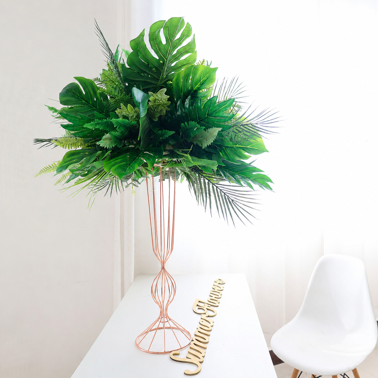 Artificial Greenery Ball, Tropical Wedding Centerpiece, Stand Not Included 20 in / 50 cm,24 in / 60 cm,28 in / 70 cm