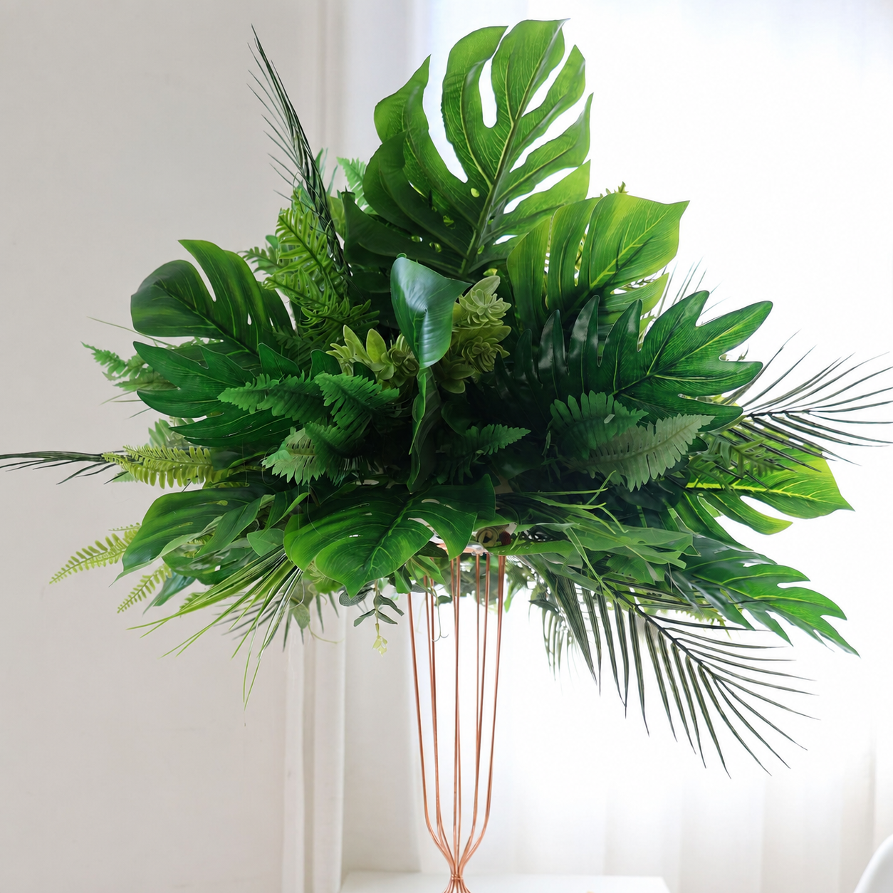 Artificial Greenery Ball, Tropical Wedding Centerpiece, Stand Not Included 20 in / 50 cm,24 in / 60 cm,28 in / 70 cm