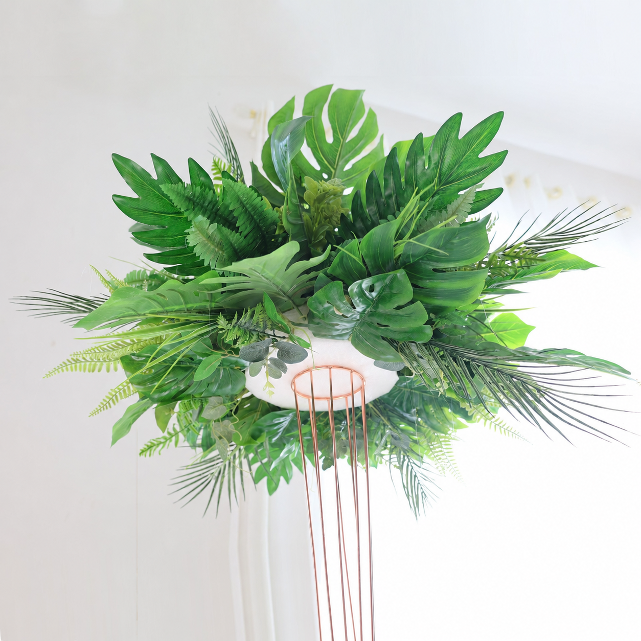 Artificial Greenery Ball, Tropical Wedding Centerpiece, Stand Not Included 20 in / 50 cm,24 in / 60 cm,28 in / 70 cm