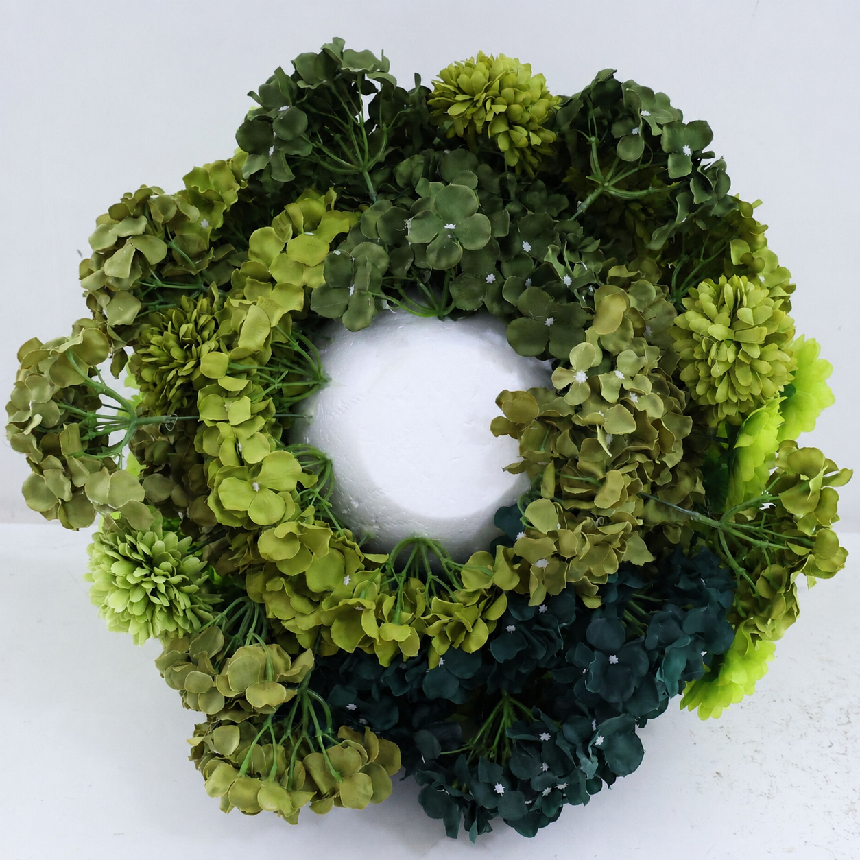 Artificial Flower Ball, Green Hydrangea Wedding Decor, Stand Not Included  20 in / 50 cm,24 in / 60 cm,28 in / 70 cm