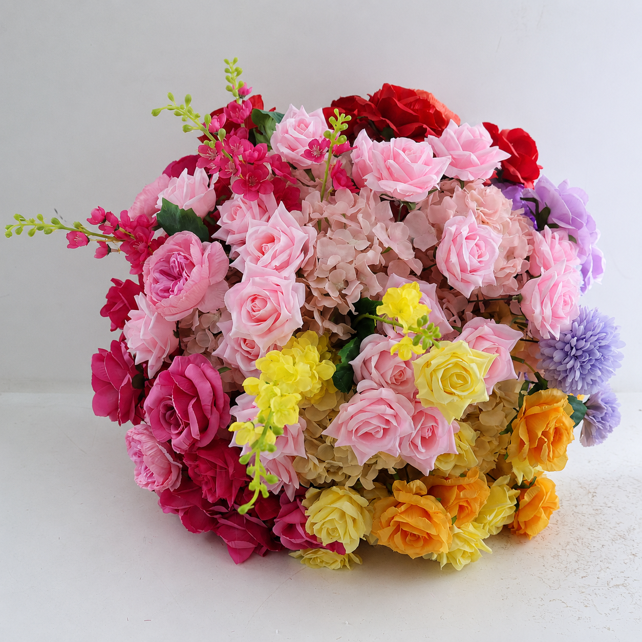 Artificial Flower Ball, Multicolor Wedding Centerpiece, Stand Not Included 20 in / 50 cm,24 in / 60 cm,28 in / 70 cm