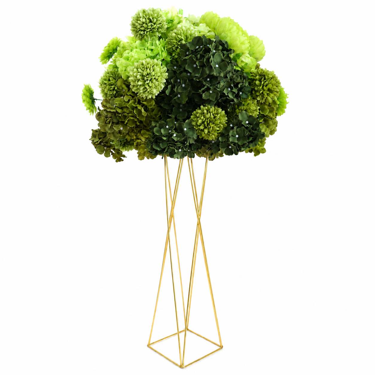 Artificial Flower Ball, Green Hydrangea Wedding Decor, Stand Not Included  20 in / 50 cm,24 in / 60 cm,28 in / 70 cm