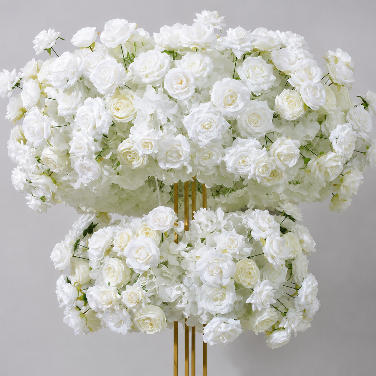 White Artificial Flower Centerpiece Set, 3-Piece, Stand Not Included