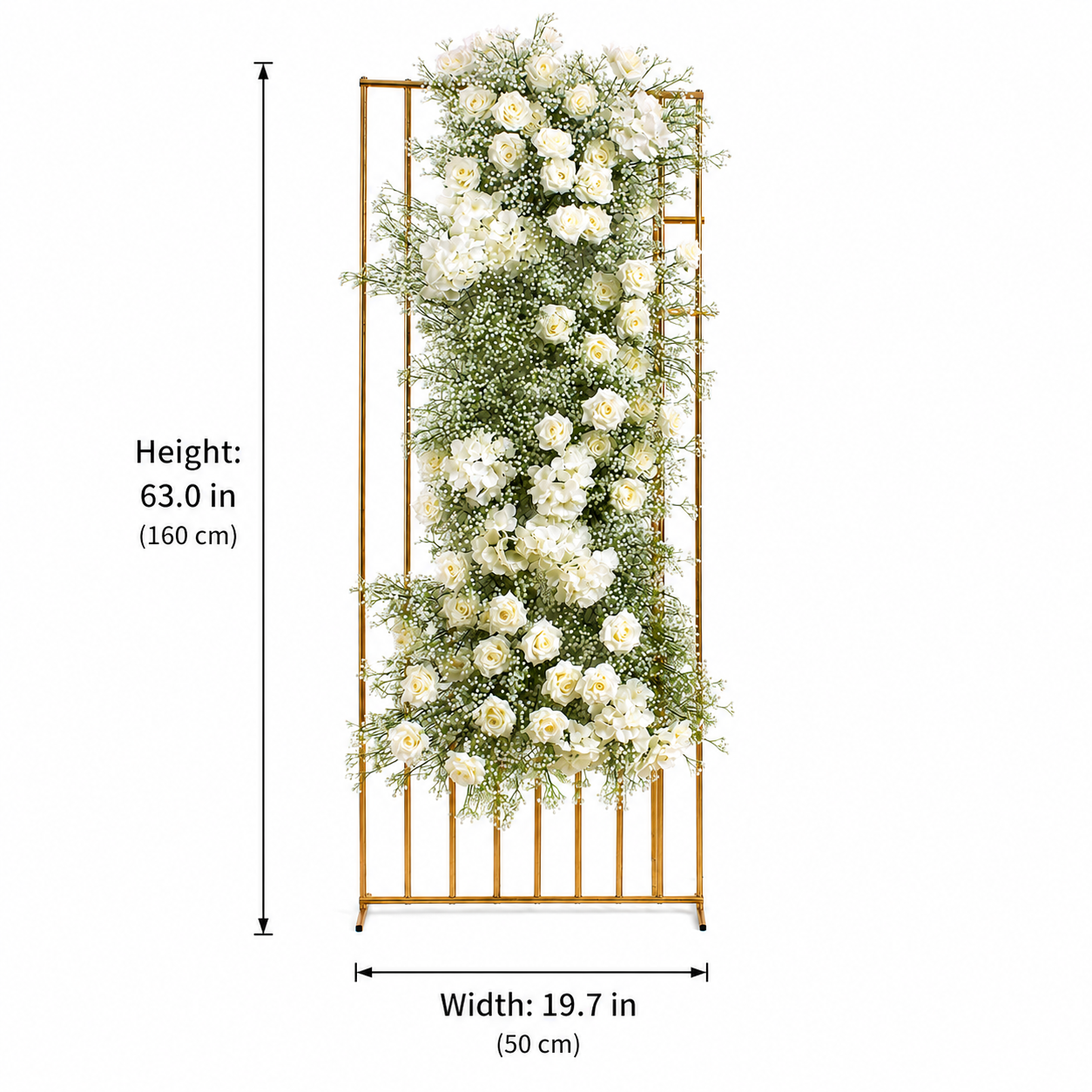 70.9in & 55.1in Hot Pink Orange Yellow Freestanding Floral Column Set, Artificial Rose Flower Pillar Backdrop for Summer Wedding Ceremony Arch, Vibrant Tropical Event Floral Decor, Built-In Stable Metal Frame Included