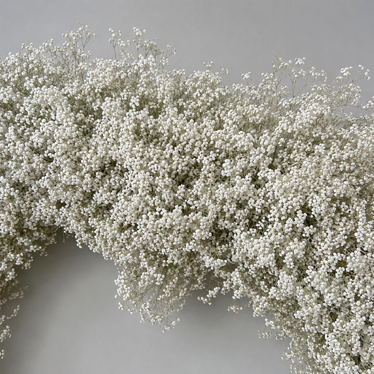 8FT x 8FT White Baby’s Breath Style Heart-Shaped Artificial Flower Arch with Metal Frame, Freestanding Faux Floral Backdrop for Wedding Proposal & Bridal Shower Decor