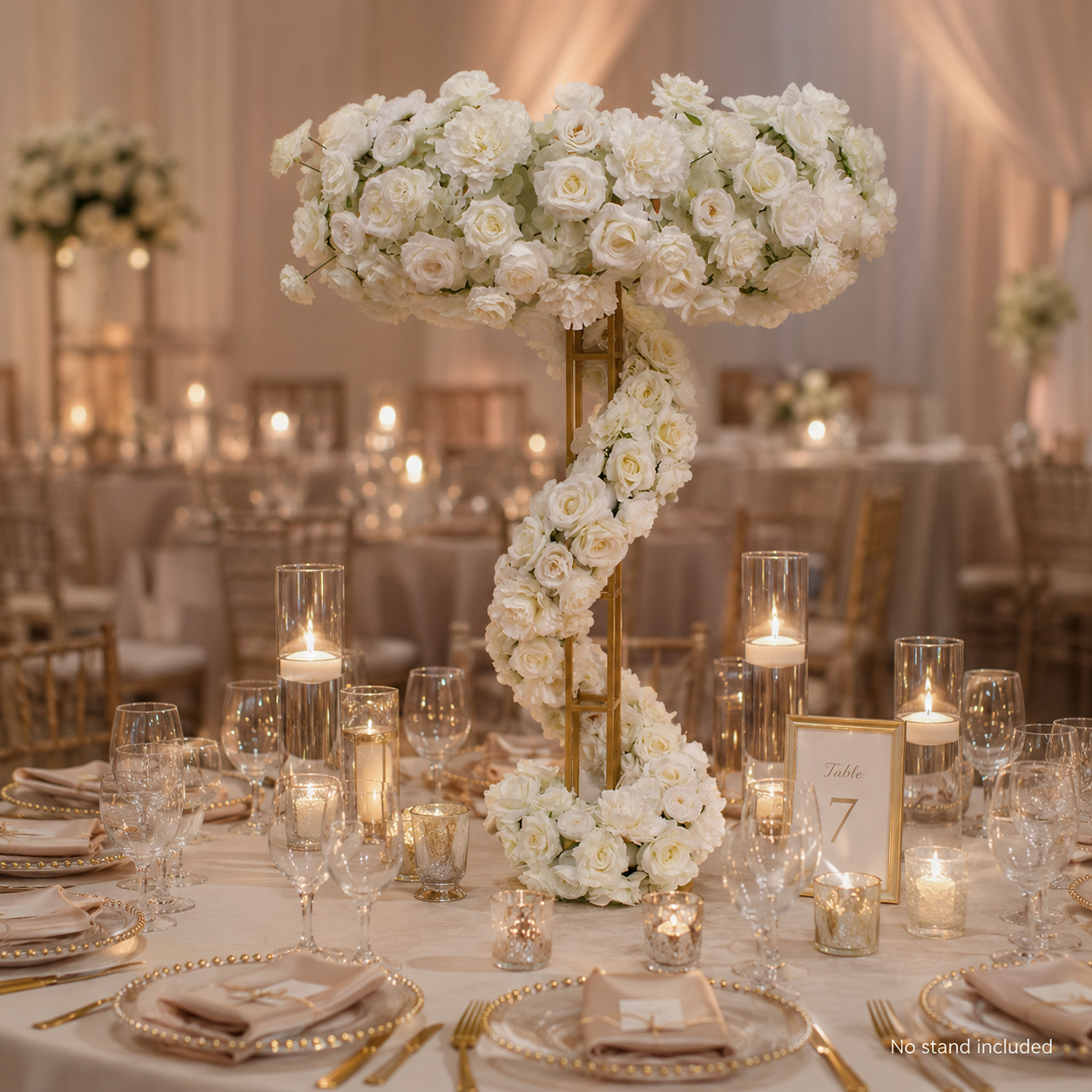 螺旋仿花中心装饰，适用于 4 英尺支架（不含支架）
