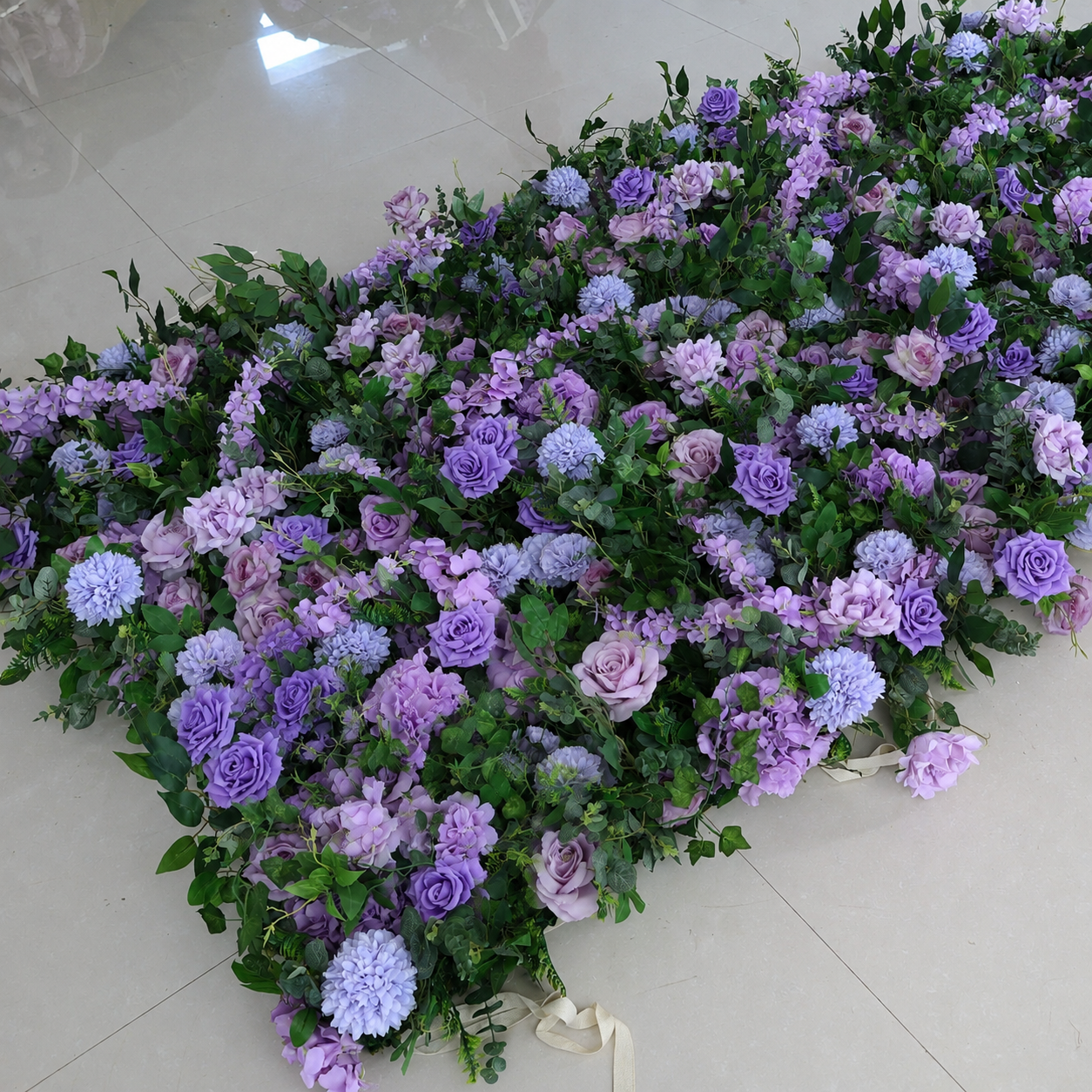 BrandName 4x8ft 8x8ft 10x10ft Lavender Pink Artificial Flower Wall Backdrop No Stand