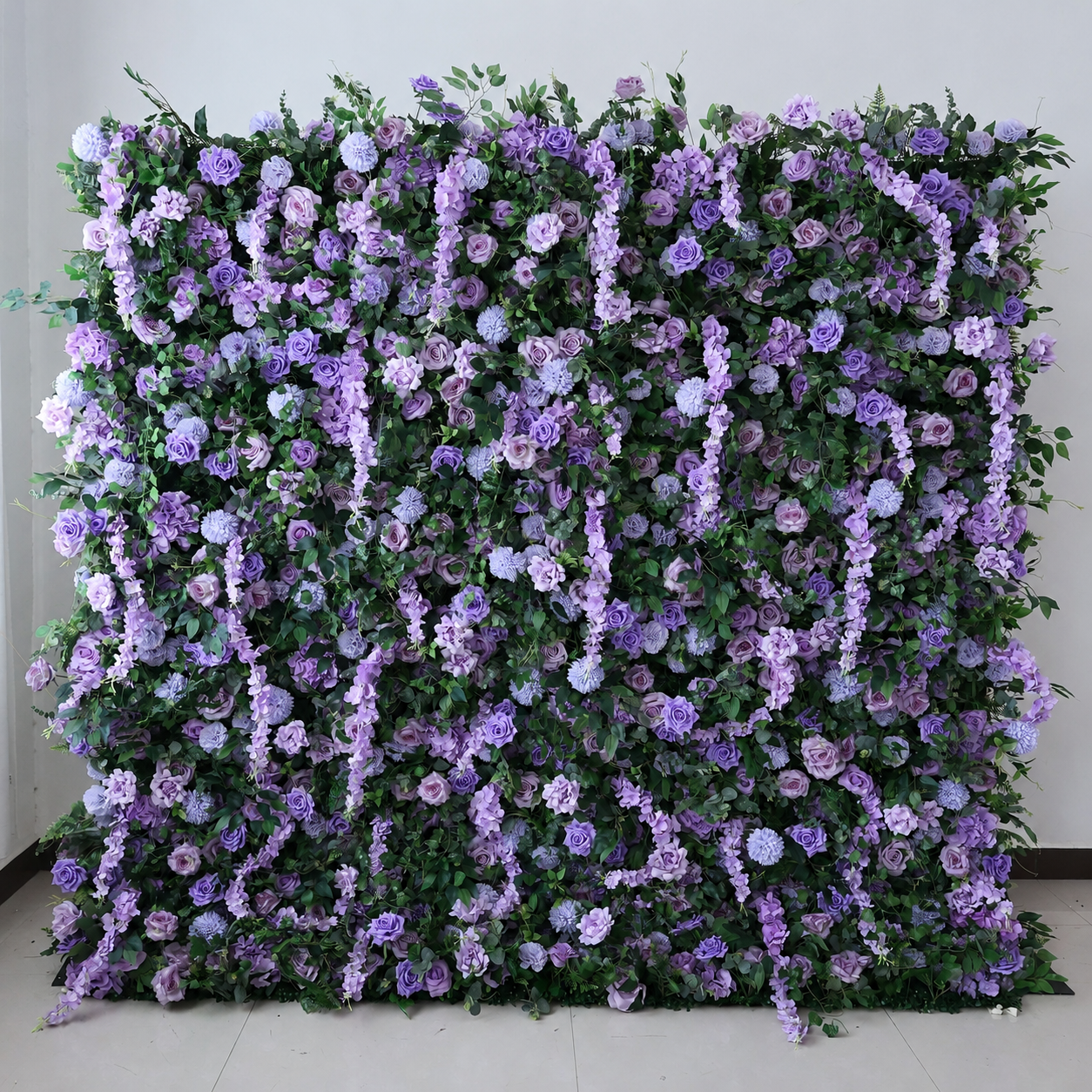 BrandName 4x8ft 8x8ft 10x10ft Lavender Pink Artificial Flower Wall Backdrop No Stand