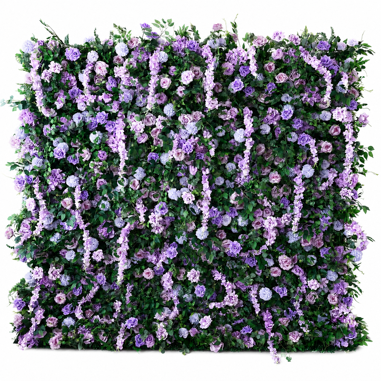 BrandName 4x8ft 8x8ft 10x10ft Lavender Pink Artificial Flower Wall Backdrop No Stand