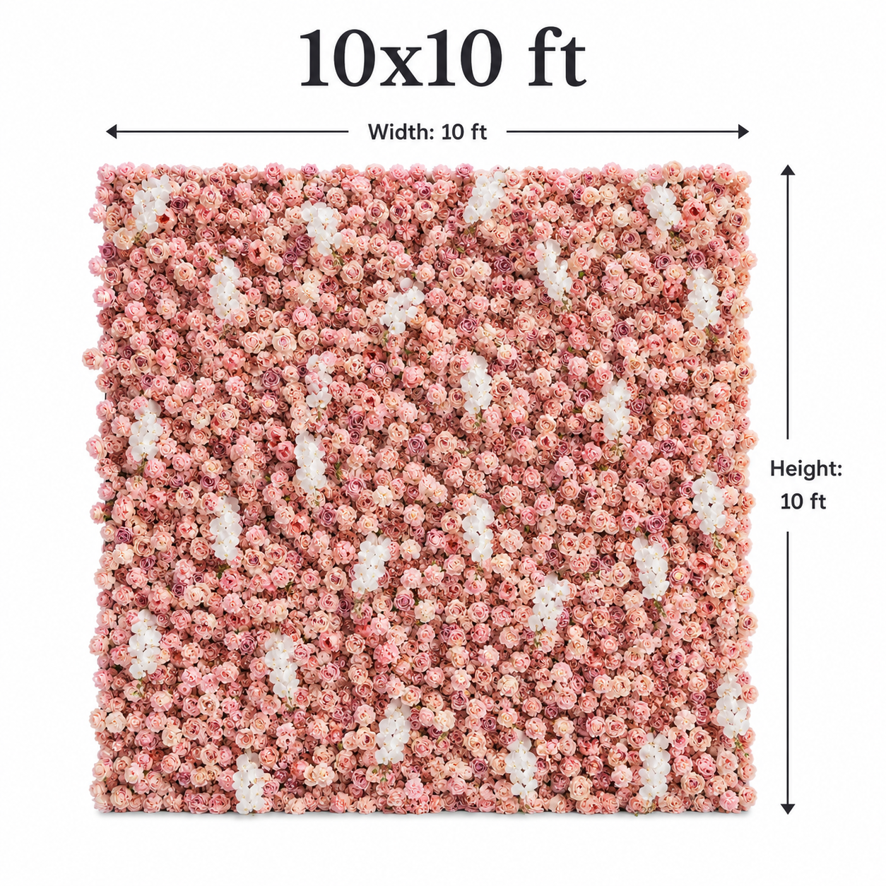 Pink Artificial Flower Wall Backdrop for Weddings and Events 4x8ft 8x8ft 10x10ft 