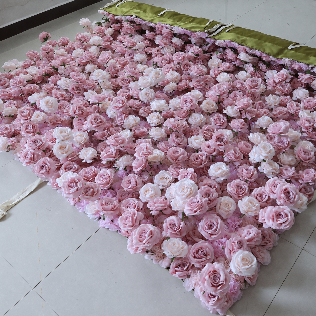 Pink Artificial Rose Flower Wall Backdrop, 4x 8 ft 8x8ft 10x10ft