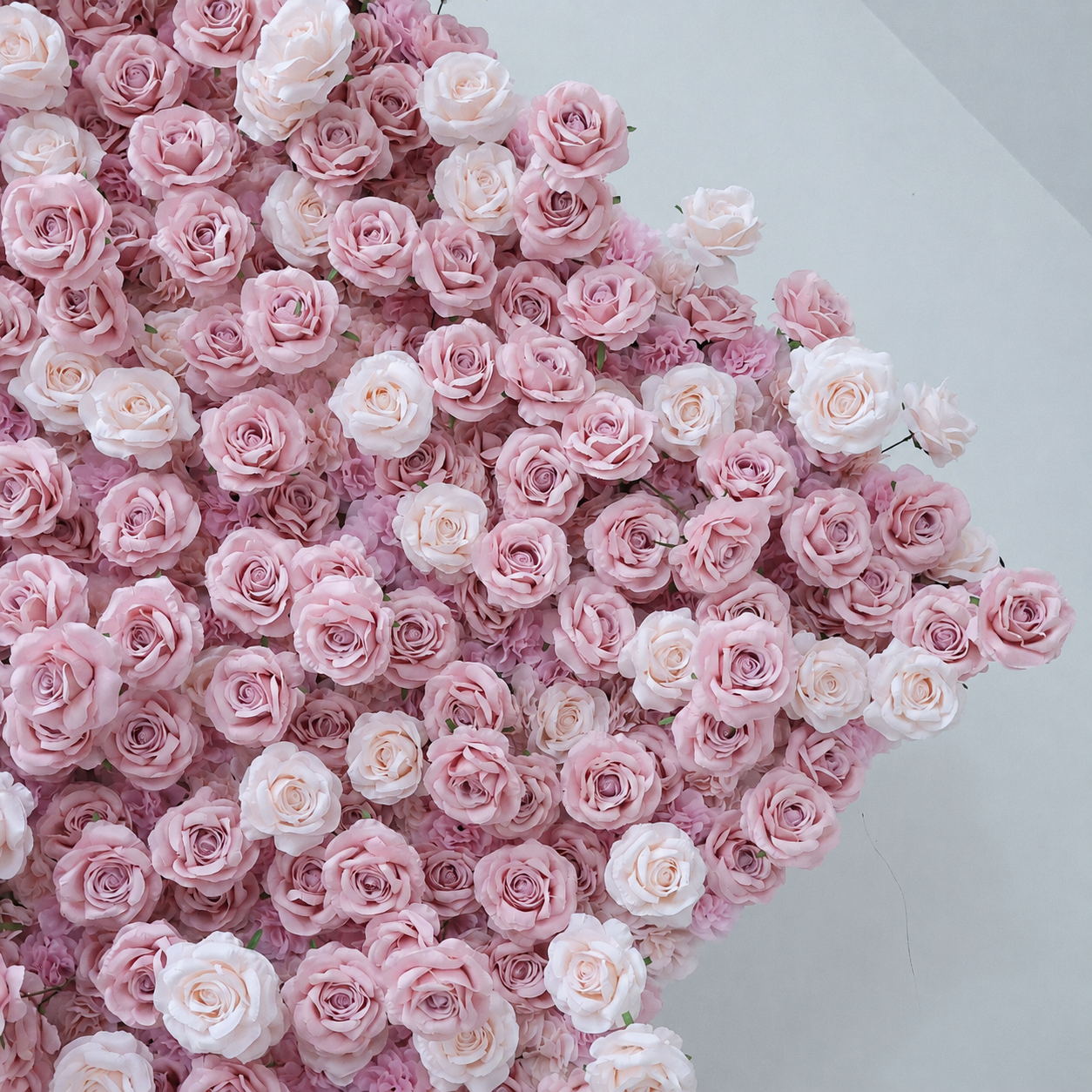 Pink Artificial Rose Flower Wall Backdrop, 4x 8 ft 8x8ft 10x10ft
