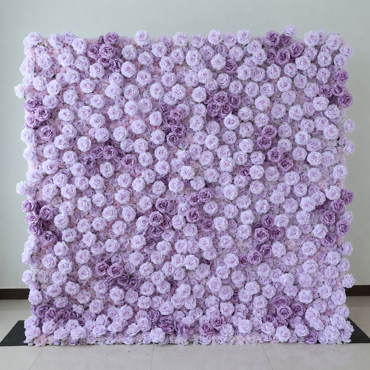 Lavender Artificial Rose Flower Wall Backdrop, 4  x 8 ft  8 x 8ft. 10 x 10ft