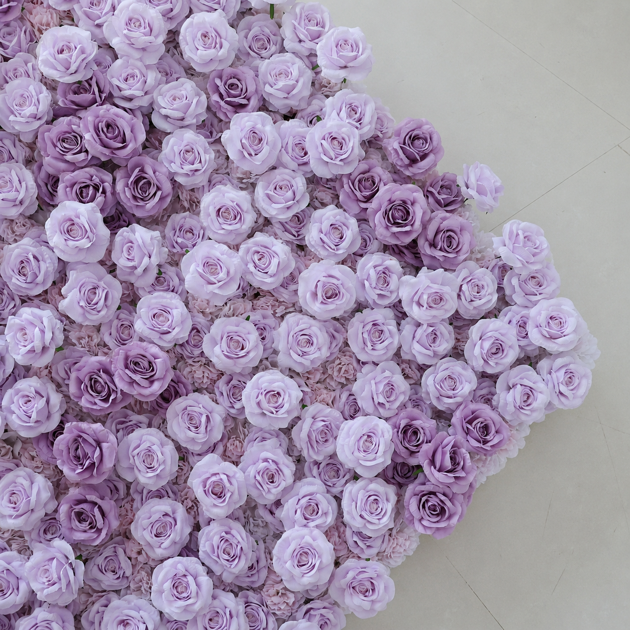 Lavender Artificial Rose Flower Wall Backdrop, 4  x 8 ft  8 x 8ft. 10 x 10ft