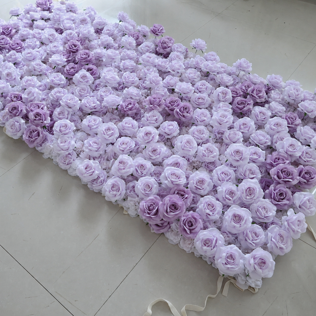 Lavender Artificial Rose Flower Wall Backdrop, 4  x 8 ft  8 x 8ft. 10 x 10ft