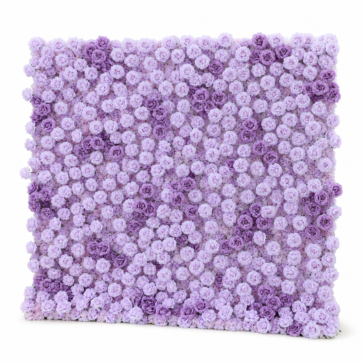 Lavender Artificial Rose Flower Wall Backdrop, 4  x 8 ft  8 x 8ft. 10 x 10ft