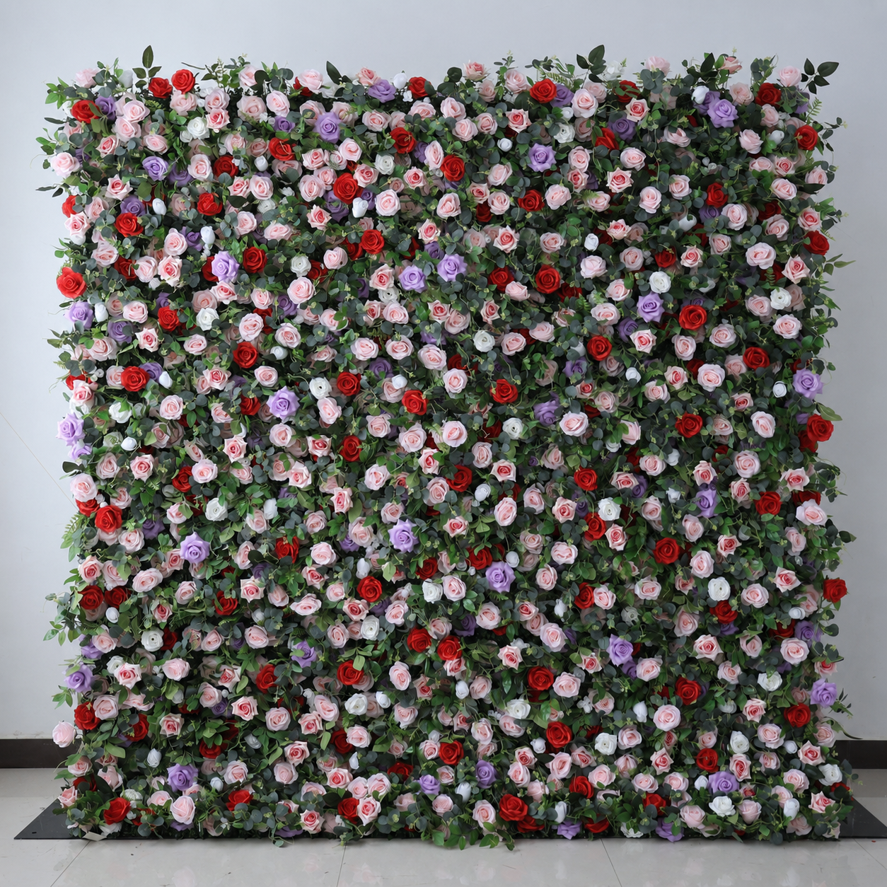 Multicolor Artificial Flower Wall Backdrop, 4 x 8 ft 8x8ft 10x10ft