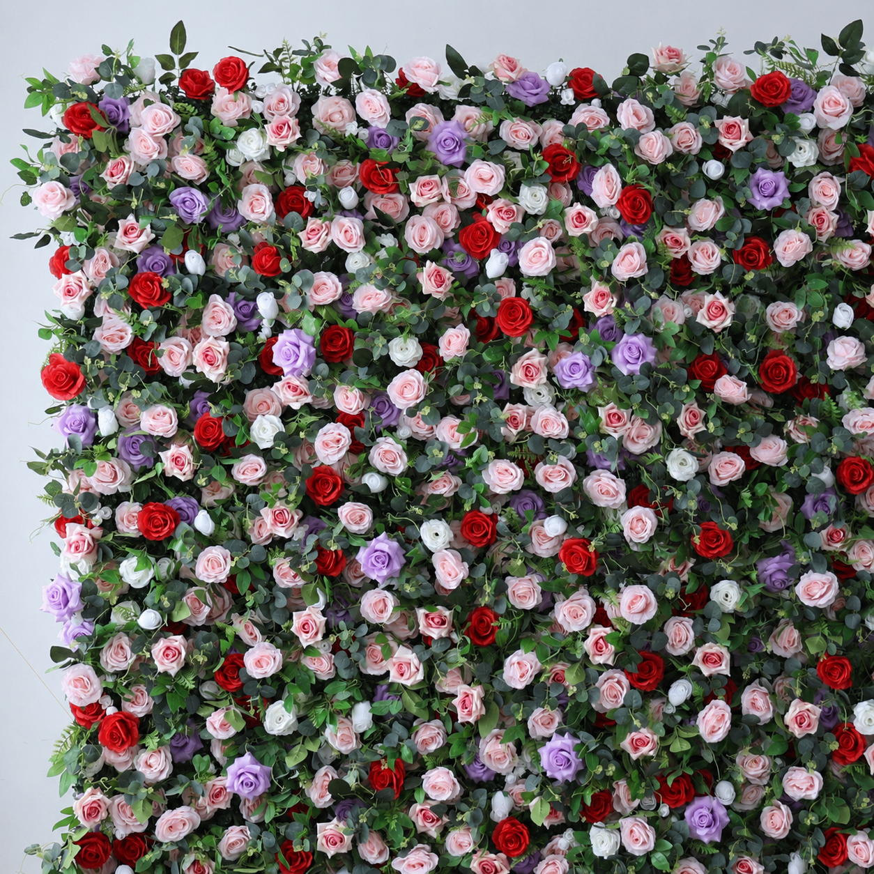 Multicolor Artificial Flower Wall Backdrop, 4 x 8 ft 8x8ft 10x10ft