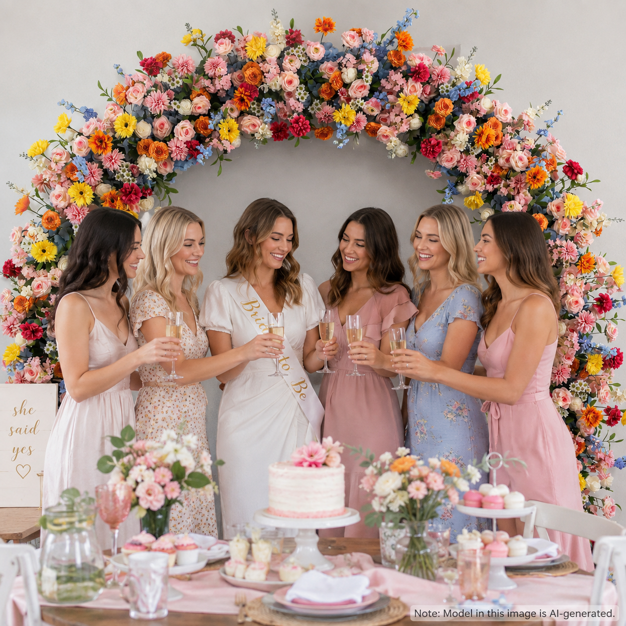 Rounded Top Artificial Flower Arch with Stand, 94.5 in, Wedding Backdrop