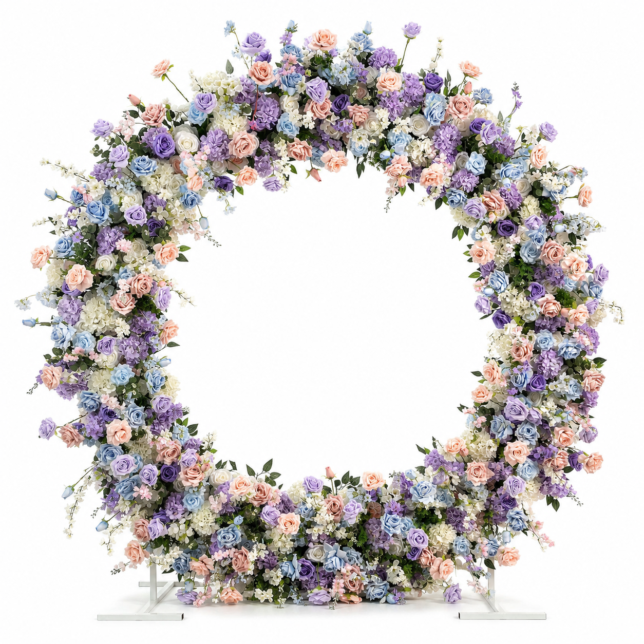Full Circle Artificial Flower Arch with Stand, 87 x 87 in, Event Backdrop